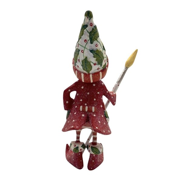 Patience Brewster Krinkles Dash Away Vixen’s Painter Elf Ornament 4.5” - Picture 4 of 6